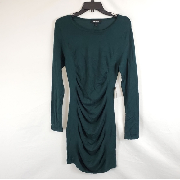 Express, Bodycon dress, like brand new, XS, Deep Green - Picture 1 of 3